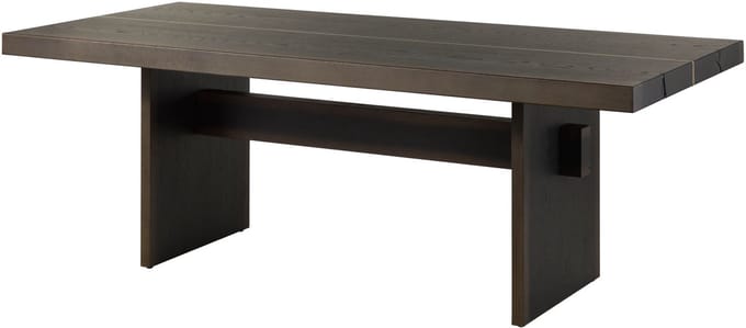 MASSIVMOEBEL24.DE BEAMS #80 eettafel donkerbruin gelakt eik 213x100 cm
