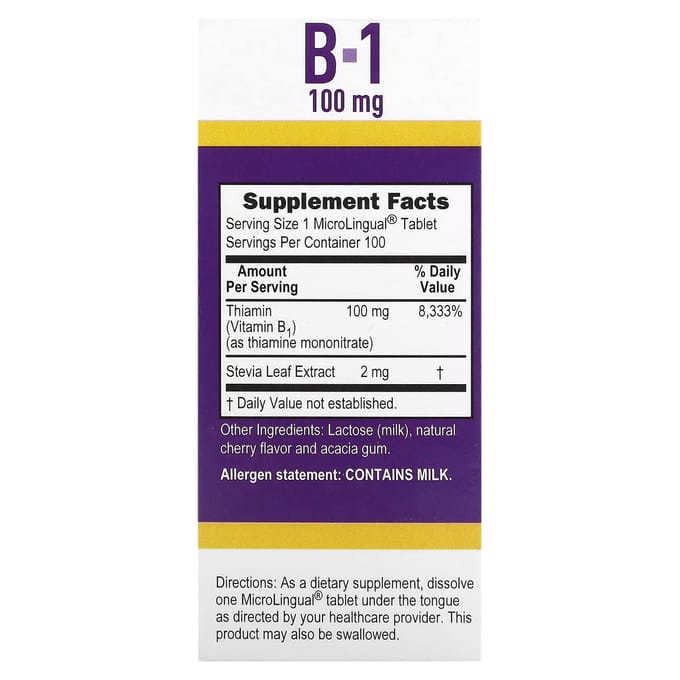 B-1, 100 mg, 100 tabletten die direct oplossen