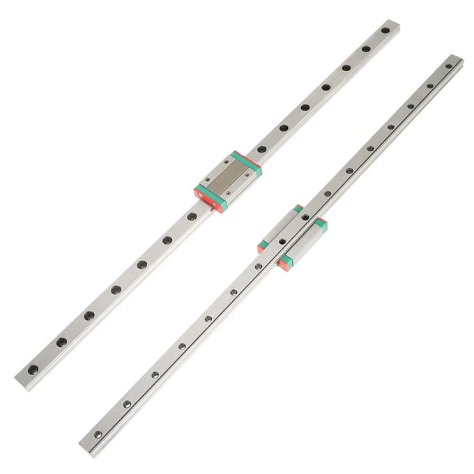 2 stuks LML12H Lineaire geleiderails 400 mm lengte met MGN12H schuifblokken