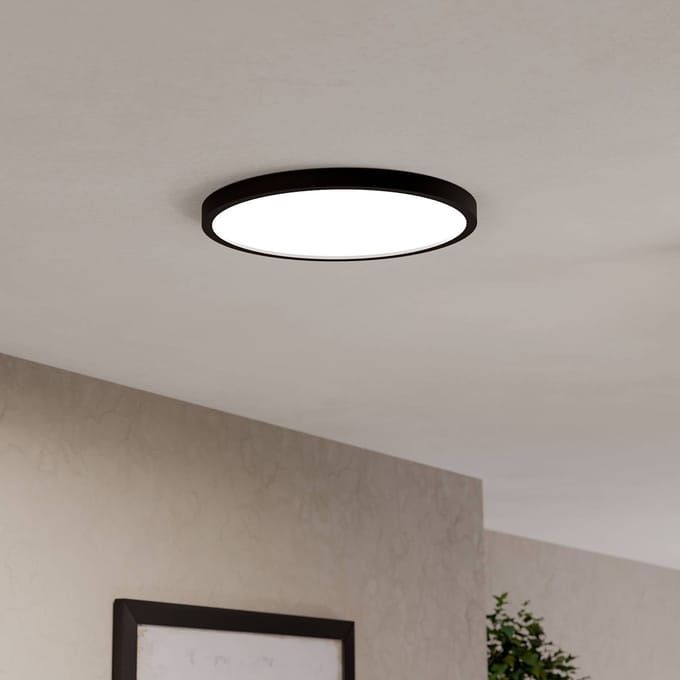 EGLO Alderney Plafondlamp - E27 - Ø 48 cm - Zwart/Bruin
