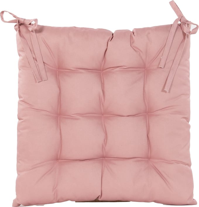 Anna's collection Stoelkussen gewatteerd - oud roze - 38 x 38 cm - binnen/buiten
