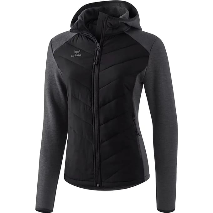 Erima Basic Dames Doorgestikt Jack - Jassen  - zwart - 48