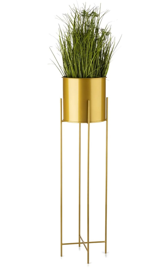 LoftPlant Elegance - Plantenstandaard - Modern loftdesign - Staalconstructie - Goudkleurig - 95 cm