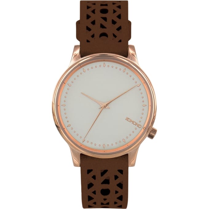 Komono Estelle Cutout Cognac horloge dames - bruin - messing