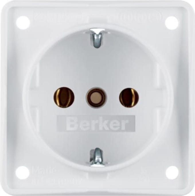 Berker Contactdoos 230V Inbouw Wit