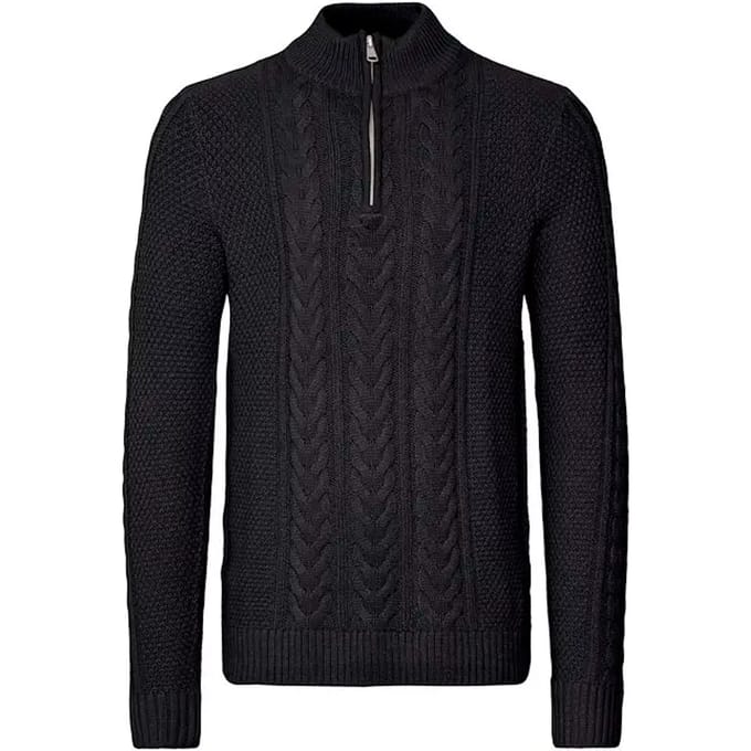 Gebreide pullover met ritssluiting, model 'BASIM'