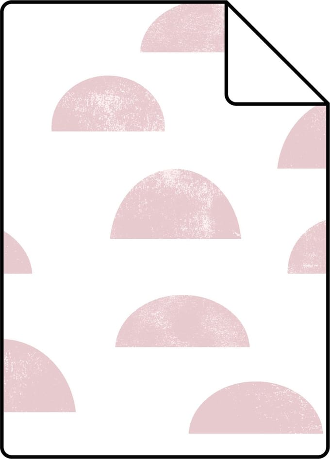 Proefstaal ESTAhome behang grafisch motief roze - 26.5 x 21 cm - 139065-S