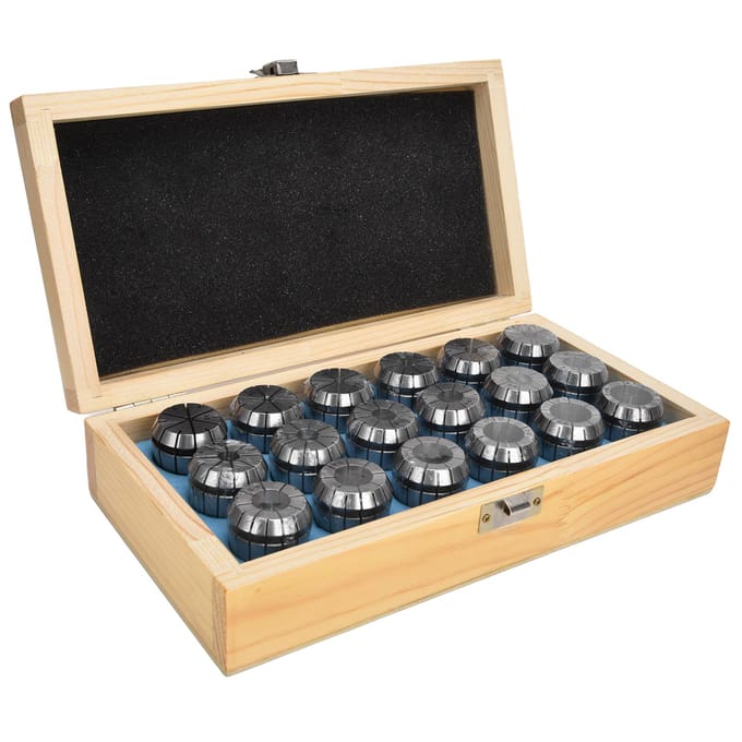 18 Delen ER32 Spanmoer Set Koolstofstaal Freesdraaibank Klauwplaat Set voor CNC Graveer Machine 3‑20mm