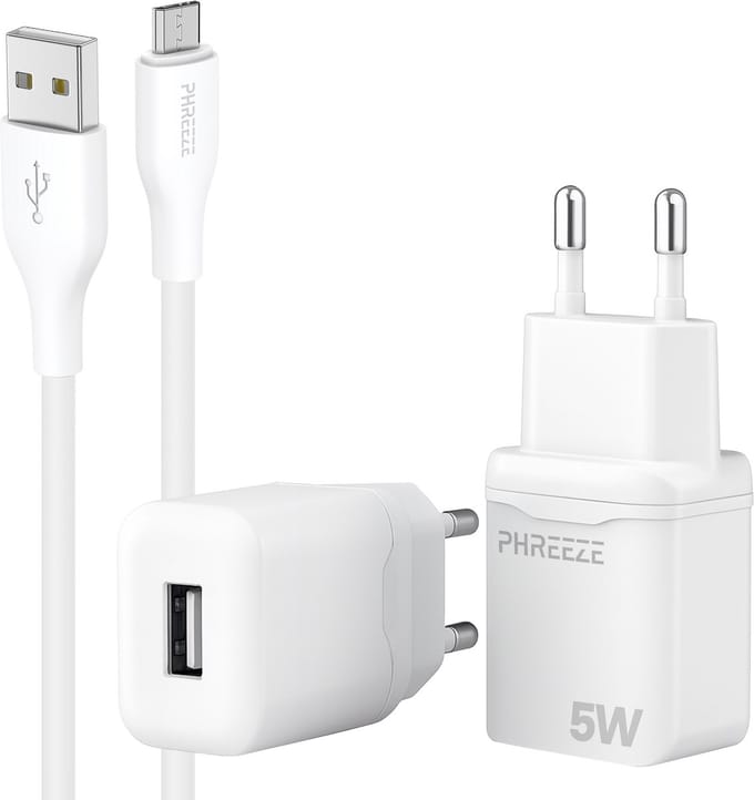 Phreeze usb adapter 5w - Usb naar micro usb kabel - 1 meter - Gecertificeerde oplader voor accessoires en camera