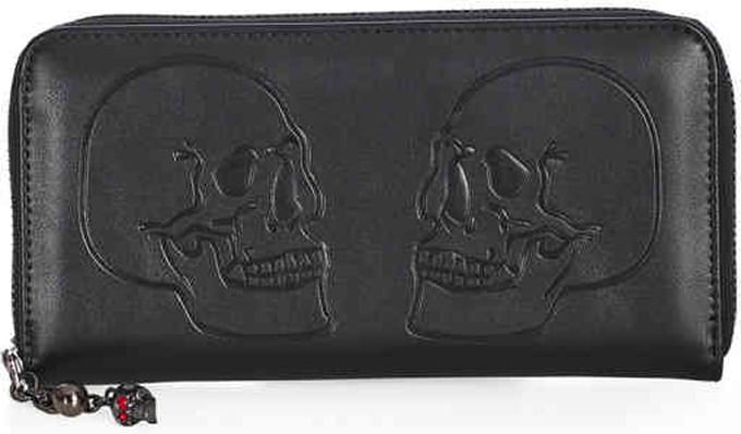 Banned - Twin Skull Dames portemonnee - Zwart