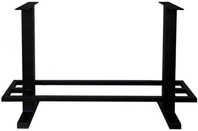 FLE - Stalen bartafel zwart 210 bij 60 cm en hoogte 105 cm (8 x 8 cm)
