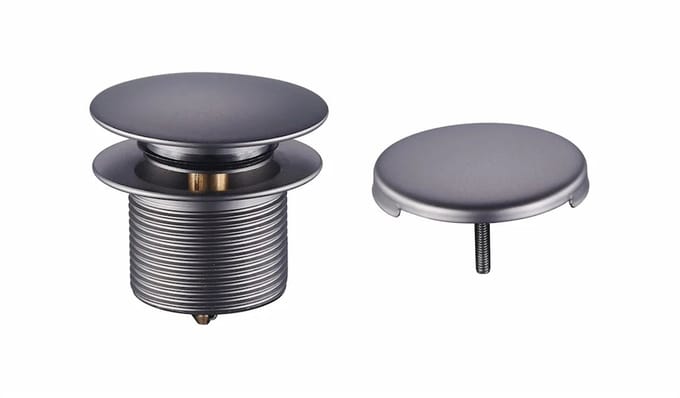 DutchLine - Afvoerplug Met Overloop Voor Bad – Gunmetal
