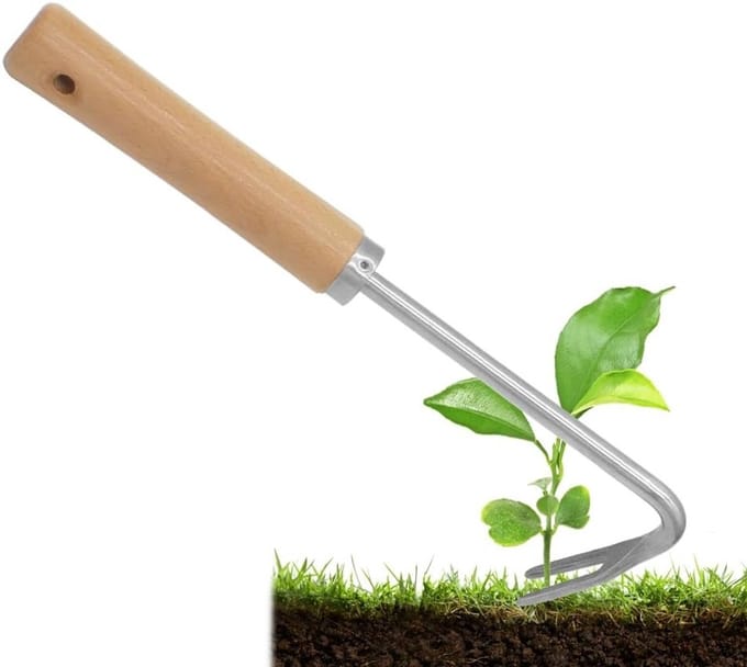 Solidchoice - Handmatige Onkruidverwijderaar met Houten Handvat