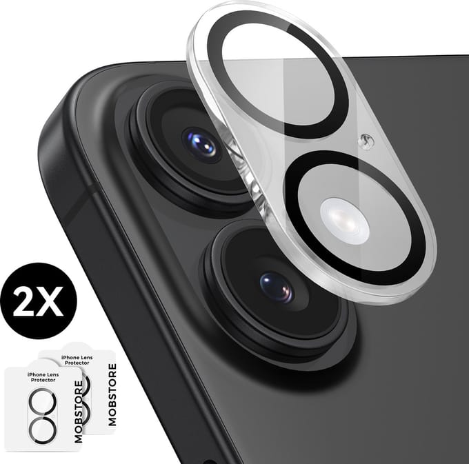 Camera Lens Screen Protector geschikt voor iPhone 16 / 16 Plus Camera Lens Screen Protector - Screenprotector - Camera Protector geschikt voor iPhone 16 / iPhone 16 Plus - Gehard Glas - 2 stuks