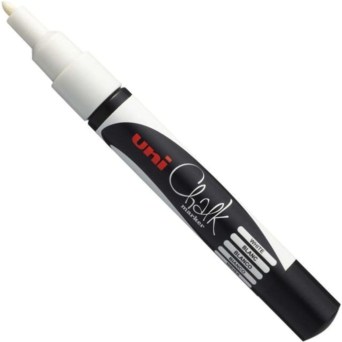 uni-ball Krijtmarker wit ronde punt van 0.9-1.3 mm