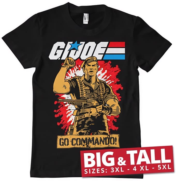 G.I. Joe Go Commando T-shirt voor grote maten