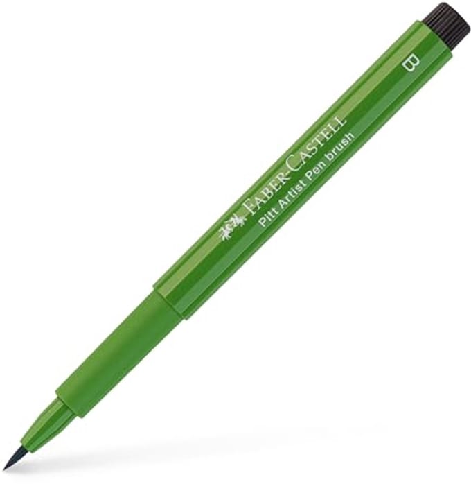 Tekenpen Brush voor Kunstenaars - Permanent Groen Olijf, Lijndikte B