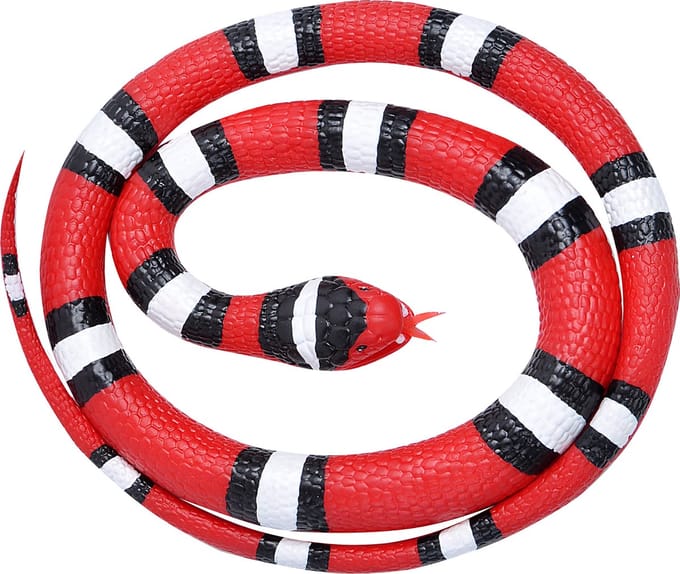 Wild Republic Slang Scharlaken Junior 117 Cm Rubber Rood
