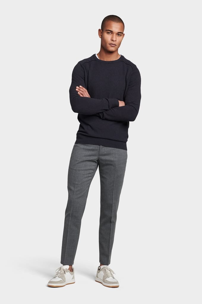 No Label York Flannel Wool-stretch Grey Taglia: 44 | Pantaloni Outlet | Uomo | Grigio