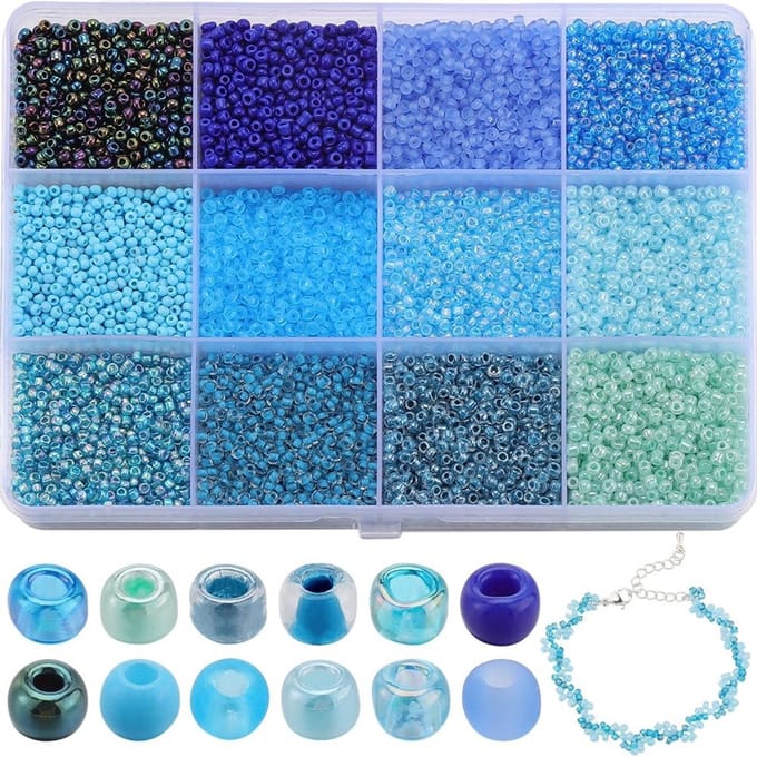 Store_9 - Rocaillekralen - Knutselkralen - Grote verpakking - Blauw