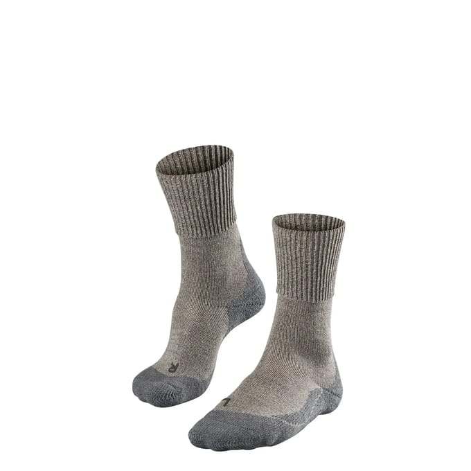 FALKE TK1 Wool anti-blaar dik wol functioneel materiaal wandelsokken dames beige - maat 35-36