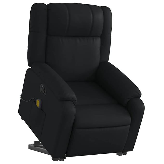 vidaXL - Sta-op-massagestoel - elektrisch - kunstleer - zwart