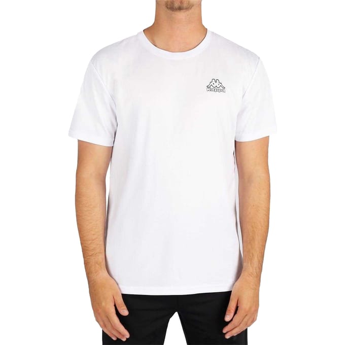 Kappa Heren Normaal T-Shirt (Wit)