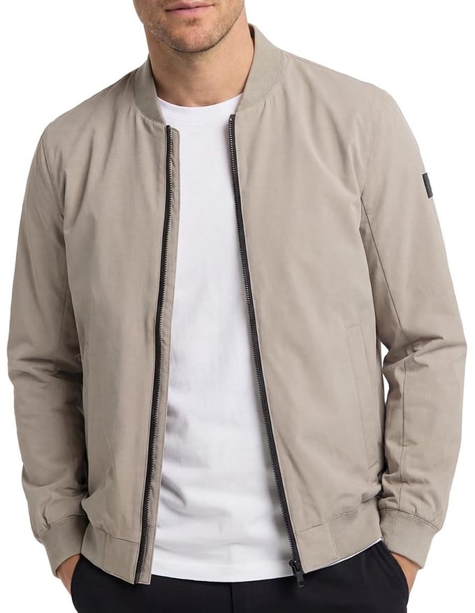 CASA MODA comfort fit tussenjas - beige - zwart