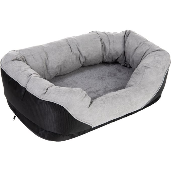 Maat M Hondenbank Lazy L90 x B60 x H30 cm Grijs/Zwart