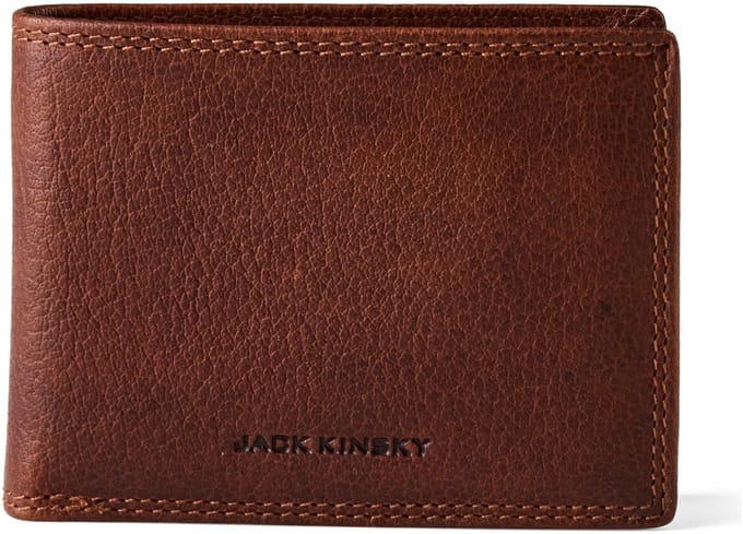 Jack Kinsky Porto 104 Portemonnee RFID-bescherming Leder 10.5 cm - Jongens - Horizontaal - cognac