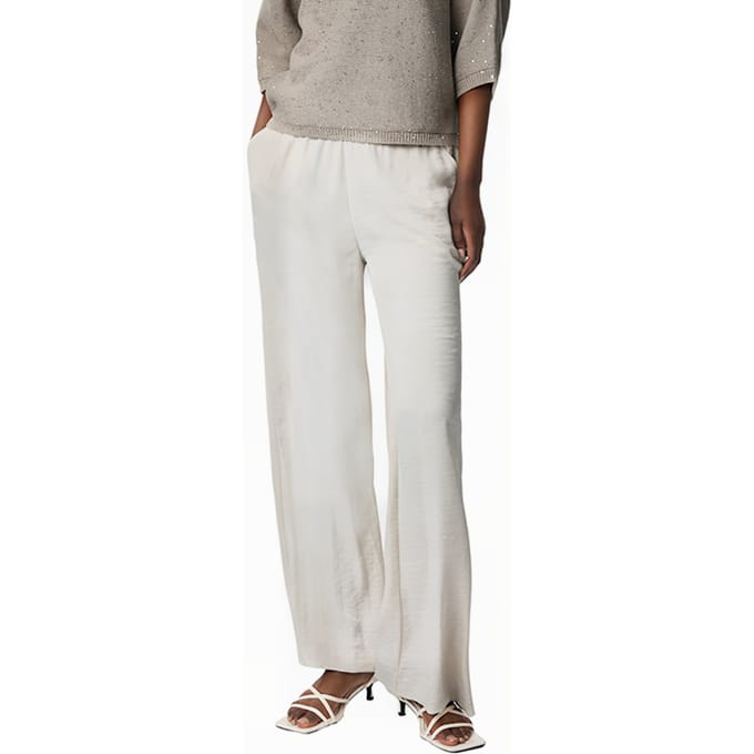 Comma  Pants Crème Maat: W38 | Wijde Broeken Outlet | Dames | Wit