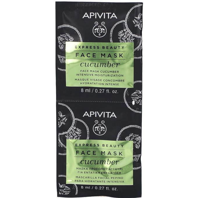 Apivita Express Beauty Face Mask Cucumber Intensive Moisturization 2x8 Gezichtsmasker