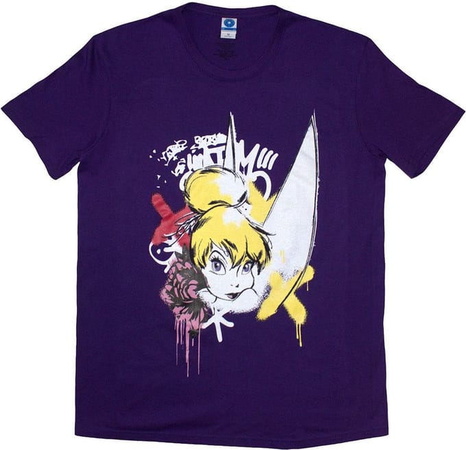 Tinker Bell - Graffiti Heren T-shirt - S - Paars