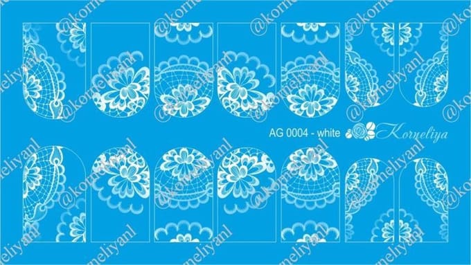 Korneliya Airbrush Waterdecal AG 0004 White