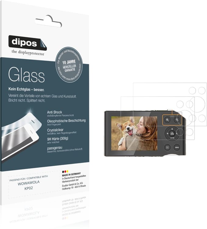 dipos – 2x Pantserfolie geschikt voor WOWAWOLA KP02 | 9H Screenprotector