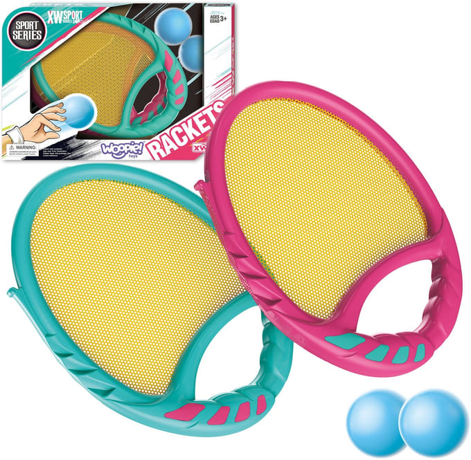 WOOPIE Arcade vang- en werpspel inclusief 2 Peddels en 2 Ballen