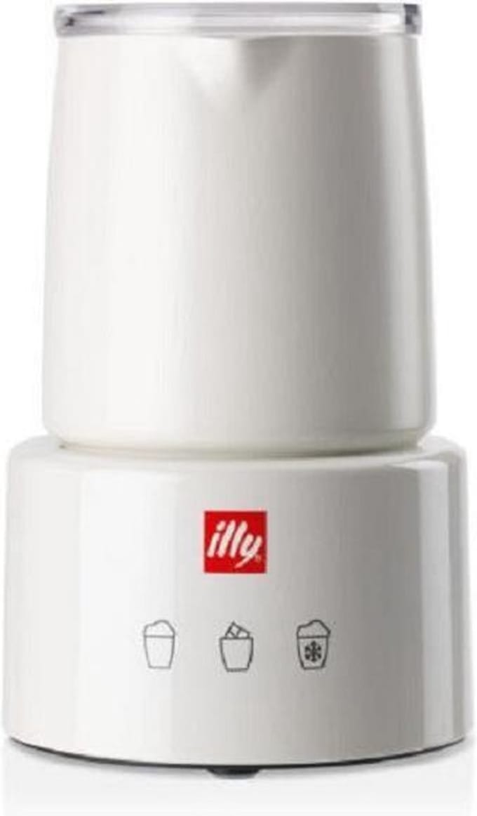 illy - Elektrische melkopschuimer - wit - Voor warm en koud melkschuim - barista kwaliteit thuis