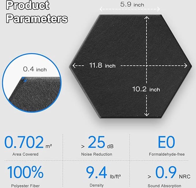 Schuimpanelen, Studio wig Tegels, Geluid Panelen Wiggen Geluiddicht Geluidsisolatie 12