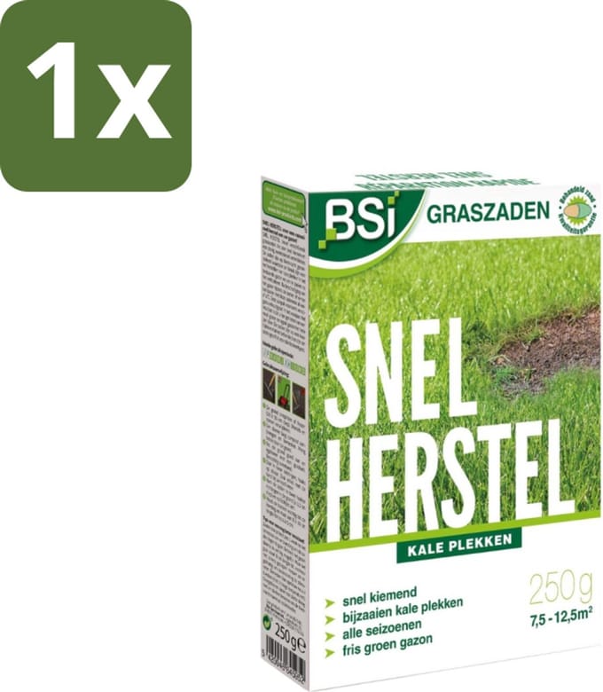 BSI – Graszaad – Snel Herstel – Dicht & Sterk Gazon – 250 g - 1 stuk