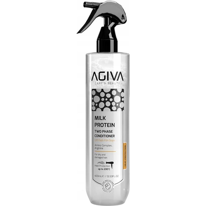 Agiva - après-shampoing bi-phase pour cheveux aux protéines de lait 400 ml