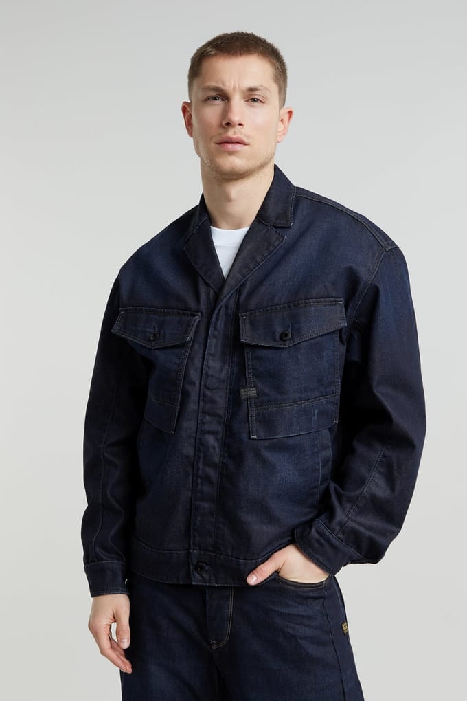 G-Star Bend Jacket Worn In Deep Frisian Night Größe: M | Jeansjacken Outlet | Herren | Schwarz