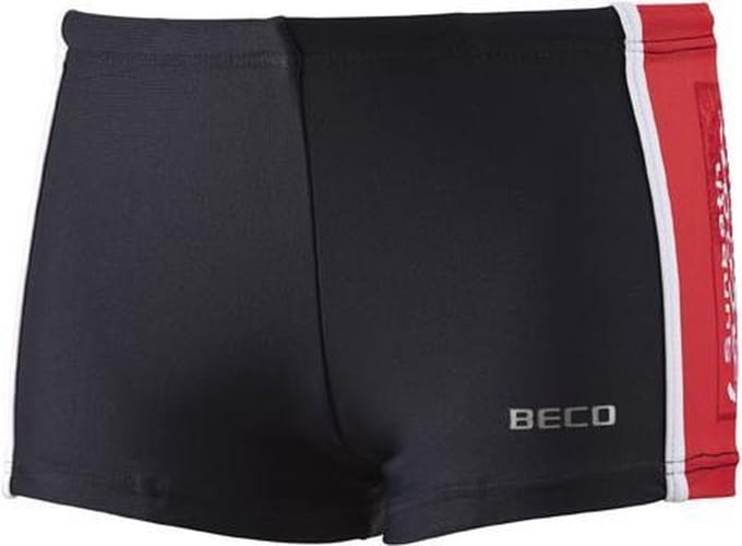BECO Zwemboxer - Jongens - Polyamide/elastaan - Zwart/rood - Maat 104