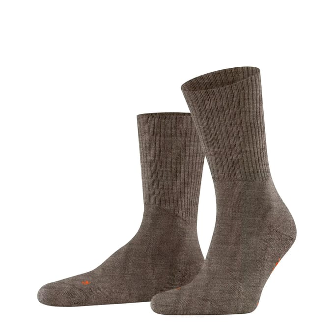 FALKE Walkie Light eenkleurig wol functioneel materiaal sokken unisex bruin - maat 37-38