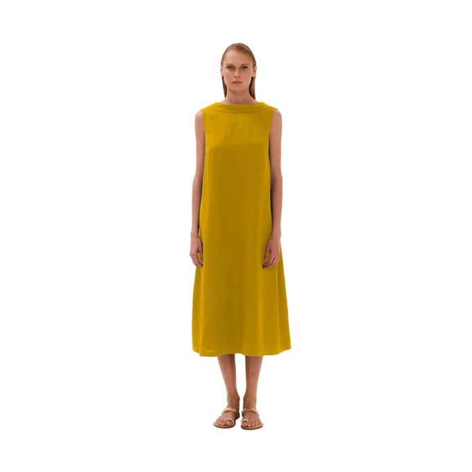 Lange jurk met strik op de rug vrouw Haris Cotton Essentials