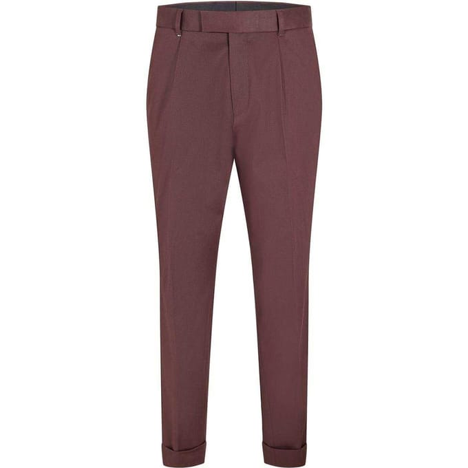 Boss Heren Pepe chino's met rechte pasvorm (Rood)