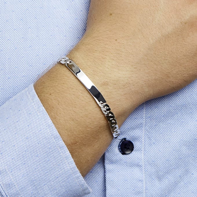Graveerarmband Gourmette Plaat 6,5 Mm