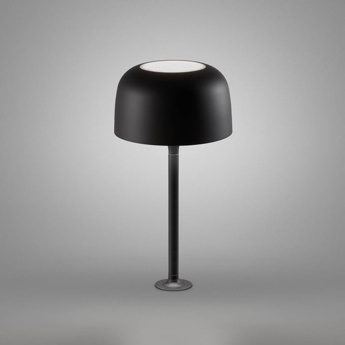Bover LED tafellamp Bol, mat zwart, hoogte 33 cm