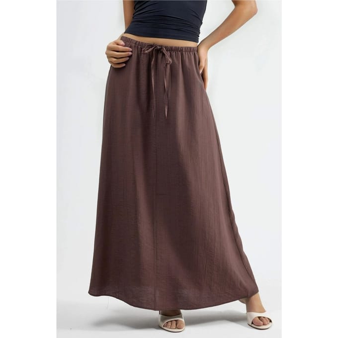 Hoge Taille A-Lijn Maxi Rok