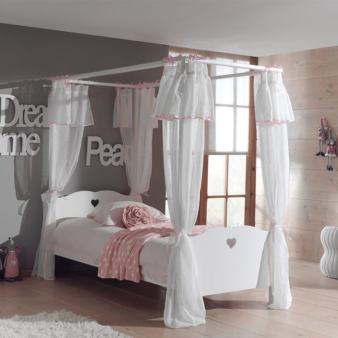 Dream Tree Hemelbed met Voile 90 x 200 cm Bloom Wit