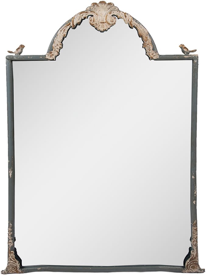 Clayre & Eef Spiegel 60x3x91 cm Blauw Metaal